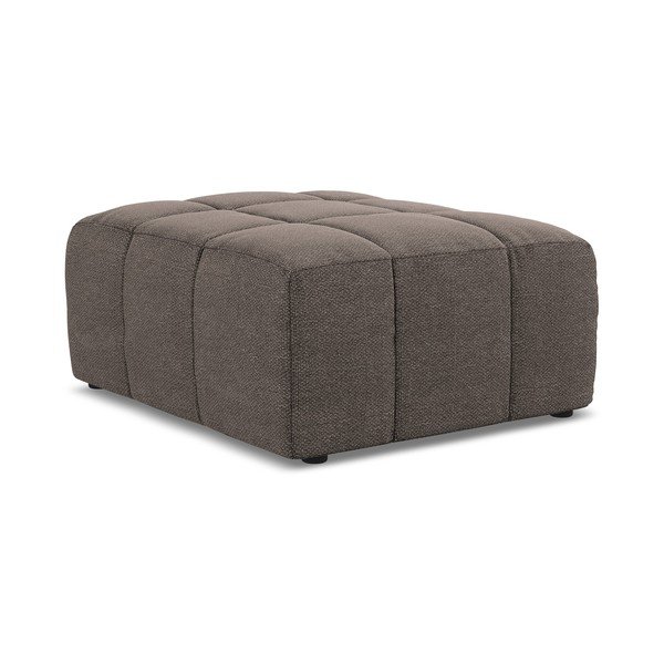 Brązowy podnóżek z materiału bouclé Aloha – Makamii-image-3