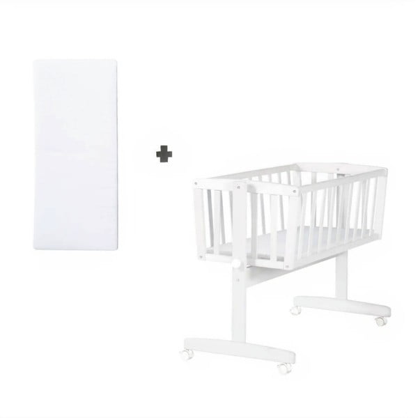Biała kołyska na kółkach 40x90 cm – Roba-image-4
