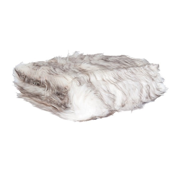 Biały pled Clayre & Eef Fur, 130x180 cm