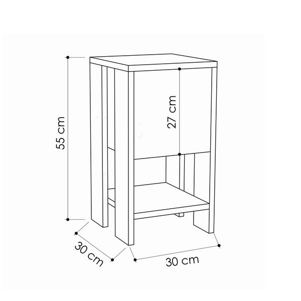 Antracytowoszara szafka nocna Ema-image-3