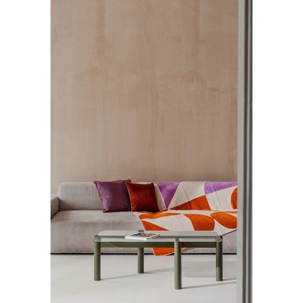 Zielony stolik ze szklanym blatem 55x105 cm Kob – noo.ma-image-1