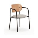 Szare krzesło w dekorze dębu Eclipse – Teulat