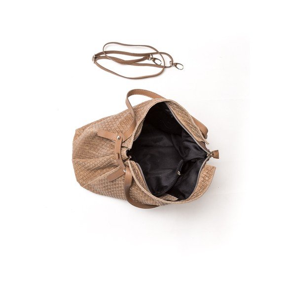 Skórzana torebka Carla Ferreri 861 Fango-image-3