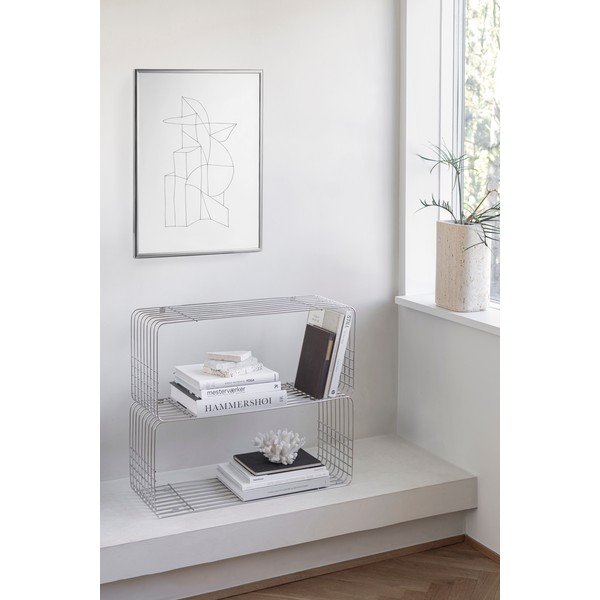 Wielopoziomowa metalowa półka w kolorze srebra z połyskiem 70 cm Store-It – Mette Ditmer Denmark-image-1