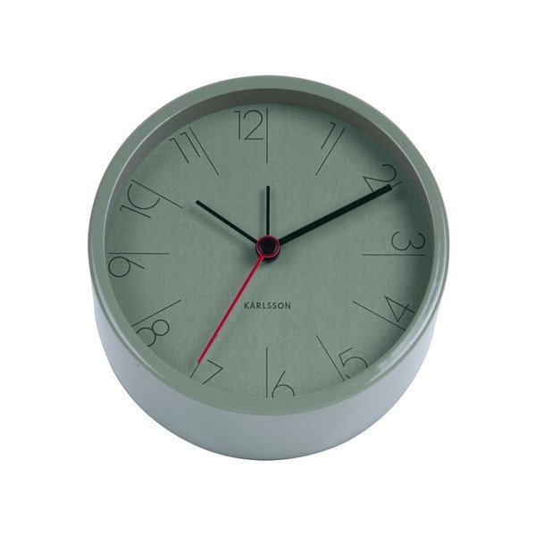 Zielony budzik Karlsson Numbers, ø 11 cm-image-1