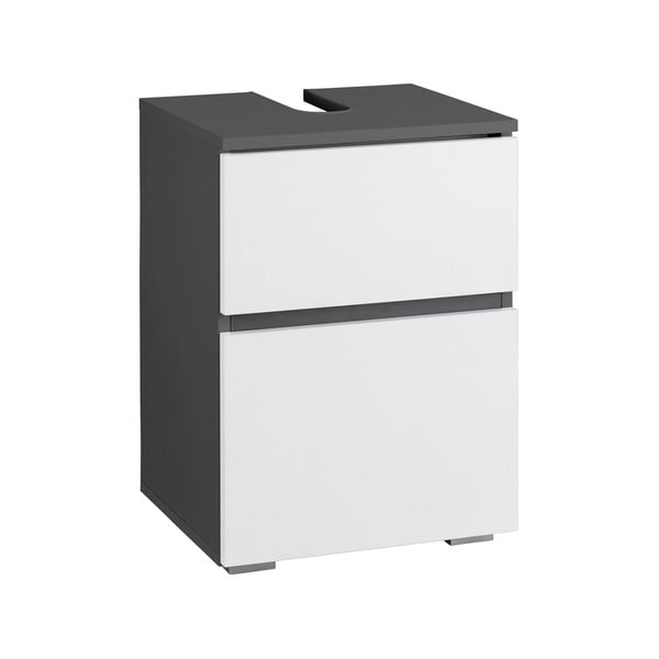 Biało-antracytowa szafka pod umywalkę 40x55 cm Wisla – Støraa-image-1