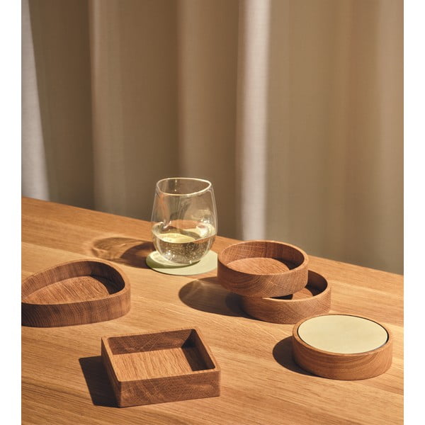 Drewniany pojemnik dekoracyjny w naturalnym kolorze 14x12,5x3 cm Curve S – LIND DNA-image-2