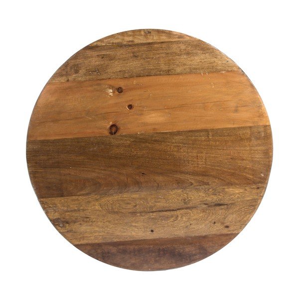 Szary/w naturalnym kolorze metalowy okrągły stolik ø 90 cm Lancaster – Bizzotto-image-2