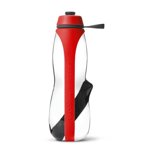 Czerwona butelka sportowa filtrująca z aktywnym węglem Balck + Blum Eau Good Duo, 700 ml