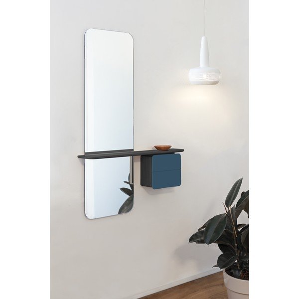 Morsko-czarny zestaw do przedpokoju w dekorze dębu One More Look – UMAGE-image-1