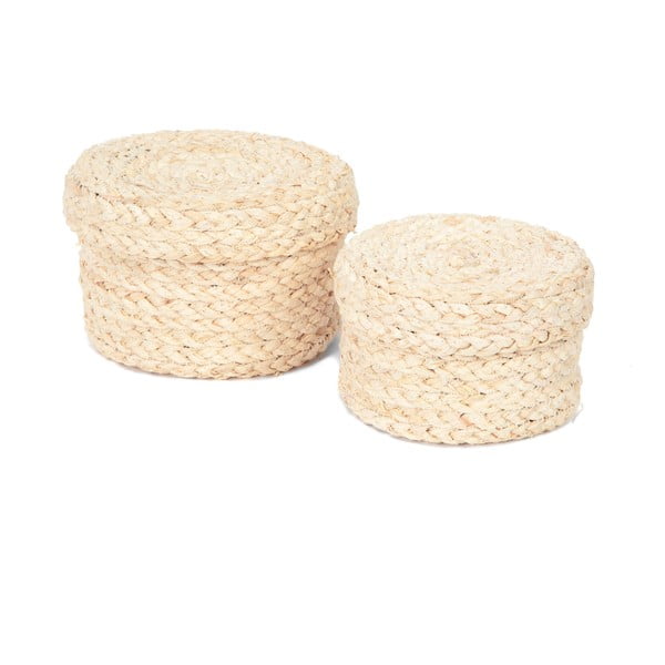 Zestaw 2 koszyków z łuski kukurydzianej Compactor-image-2