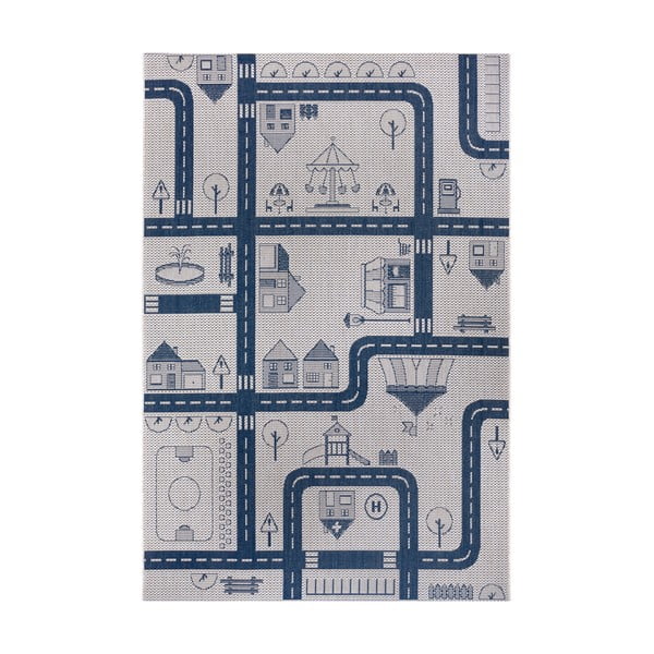 Niebieski dywan dla dzieci Ragami City, 200x290 cm