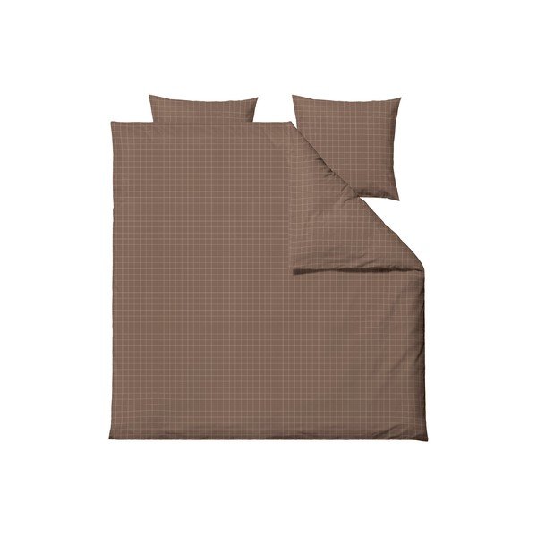 Brązowa adamaszkowa pościel dwuosobowa 200x220 cm Clear – Södahl-image-1