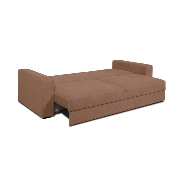 Brązowa sofa rozkładana 238 cm Resmo – Scandic-image-2