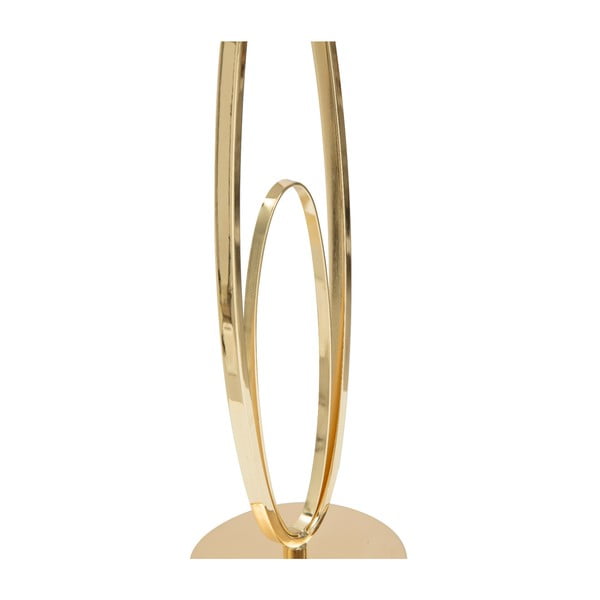 Biała lampa stołowa z konstrukcją w złotym kolorze Mauro Ferretti Glam Flush-image-1