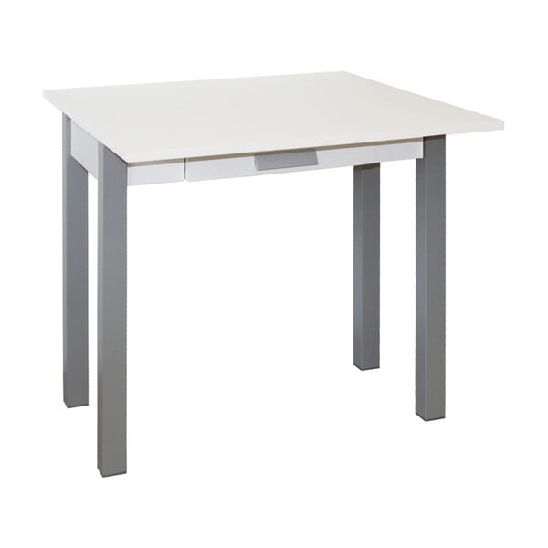 Biały stół rozkładany Pondecor Unicea, 40x80 cm