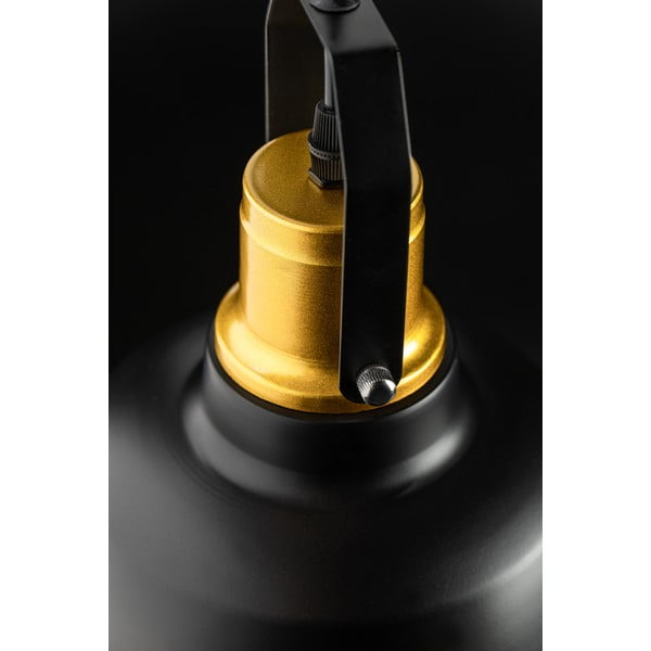 Lampa wisząca w czarno-złotym kolorze z metalowym kloszem ø 22 cm Monroe – GTV-image-2