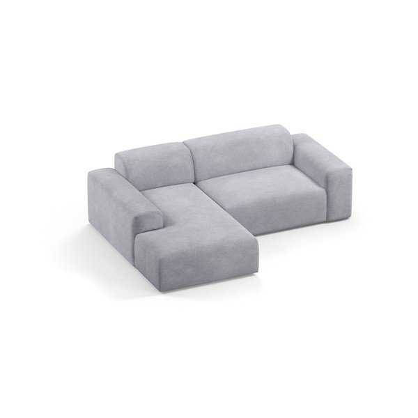 Jasnoszary sztruksowy narożnik Marie Claire Home Karen, 250 cm, lewostronny-image-3
