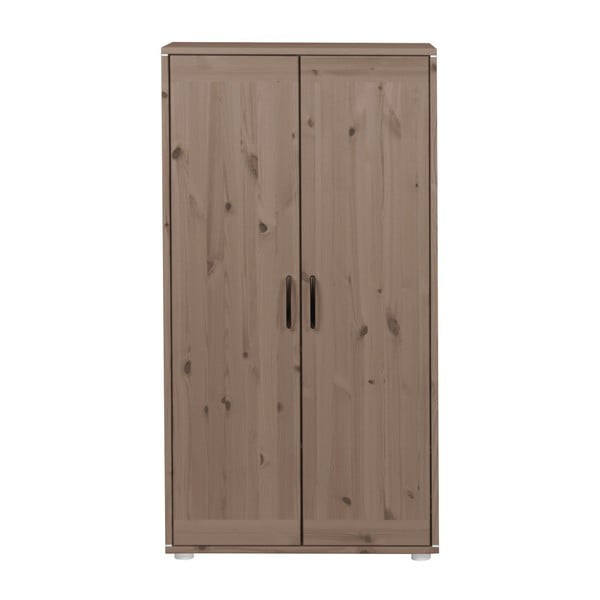 Brązowa szafa dziecięca z drewna sosnowego Flexa Classic, wys. 133 cm-image-1