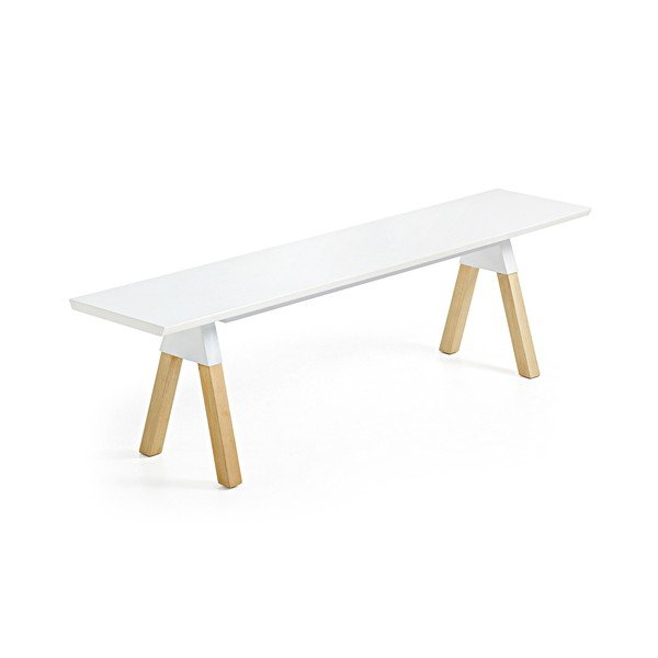 Biała ławka La Forma Stick, dł. 160 cm-image-1