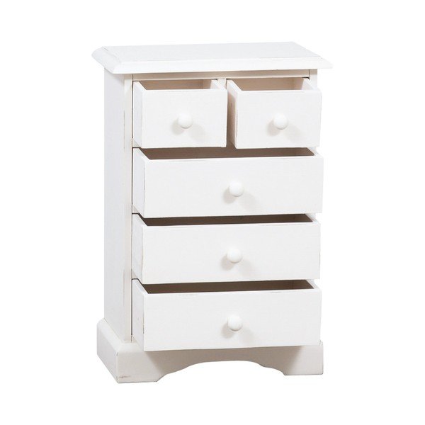 Stolik nocny z litego drewna lipowego z 5 szufladami Crido Consulting Rama-image-4