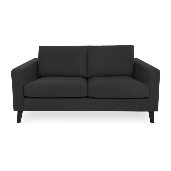 Antracytowa sofa 2-osobowa z czarnymi nogami Vivonita Tom