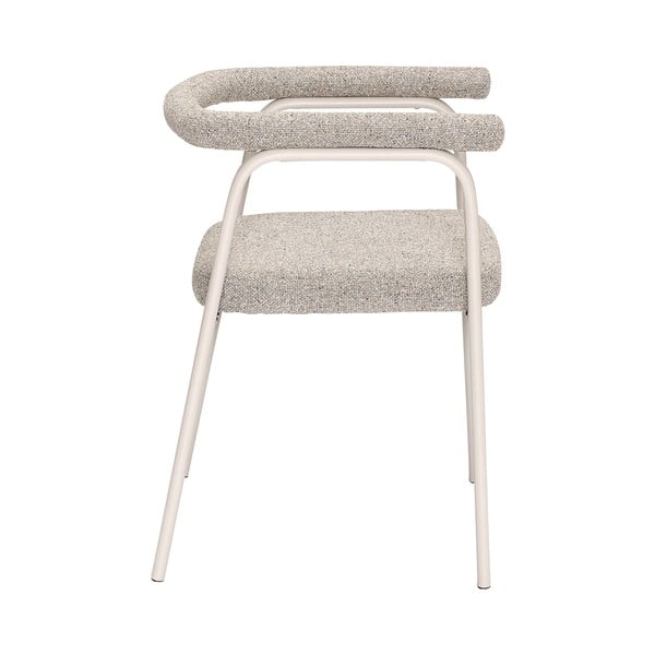 Beżowe tapicerowane fotele jadalniane zestaw z podłokietnikami 2 szt. Ecto – Hübsch-image-3