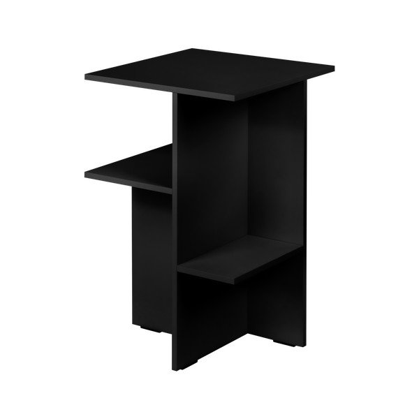 Czarna szafka nocna z półką Atik – noo.ma