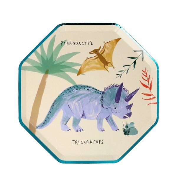 Papierowe jednorazowe tacki zestaw 8 szt. Dinosaur Kingdom – Meri Meri-image-3