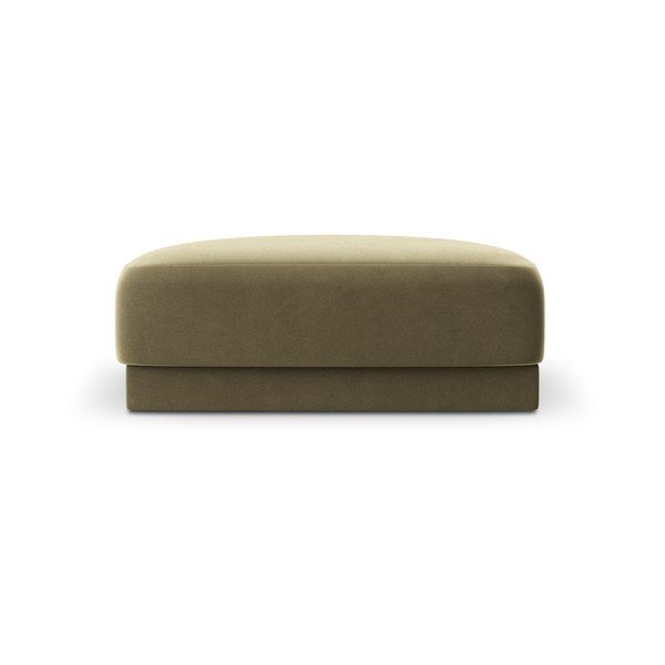 Zielony aksamitny puf Miley  – Micadoni Home-image-3