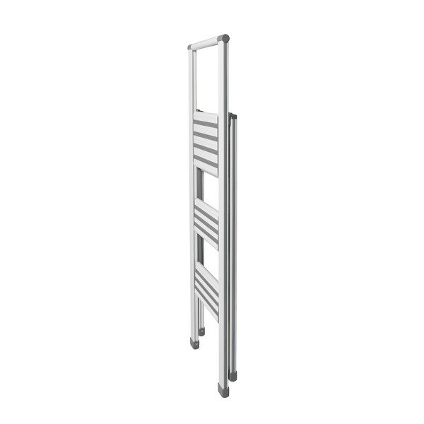 Biała drabina składana Wenko Ladder Alu, wys. 127 cm-image-1