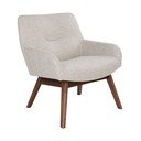 Piaskowy fotel z drewna orzecha House Nordic London