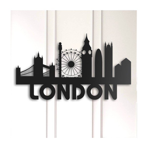 Czarna dekoracja ścienna London