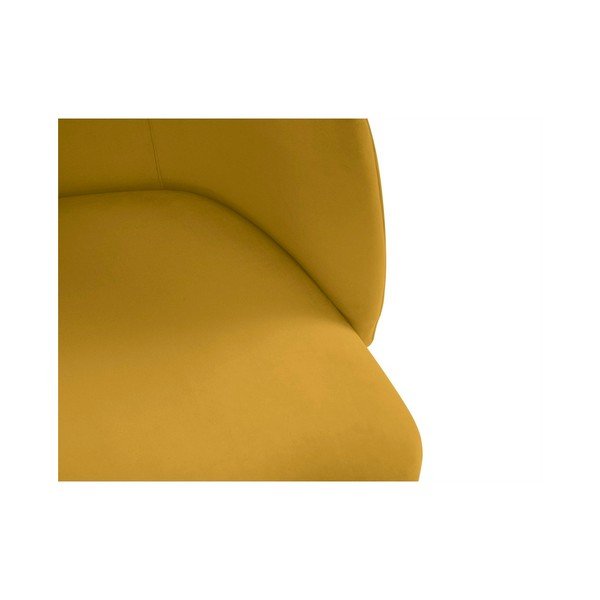 Żółte krzesło z aksamitnym obiciem Windsor & Co Sofas Aurora-image-4