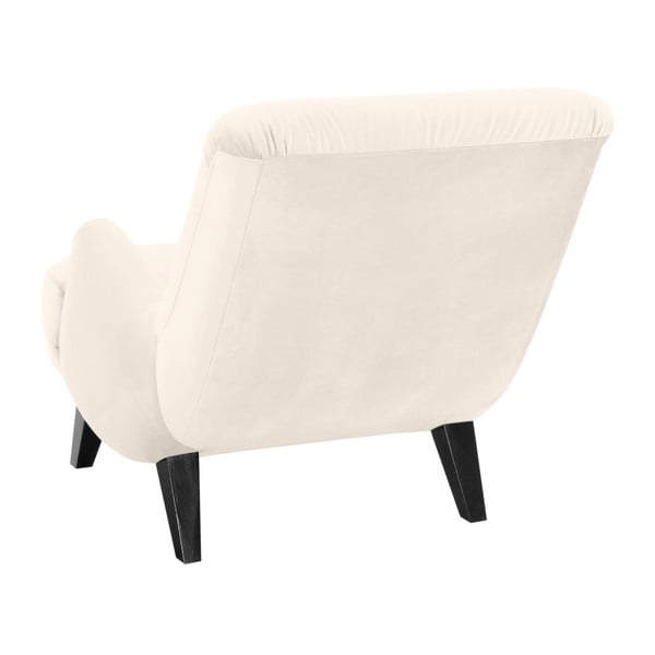 Kremowy fotel z czarnymi nogami Max Winzer Brandford Suede-image-1