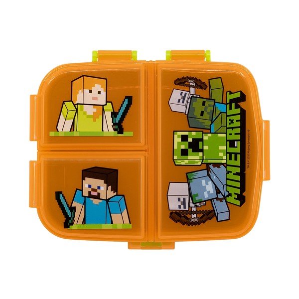 Pomarańczowy plastikowy pojemnik śniadaniowy dla dzieci Minecraft – STOR