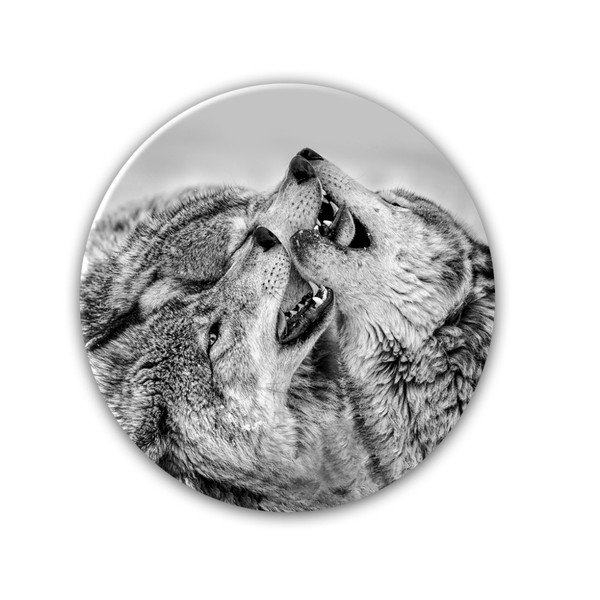 Dekoracja ścienna Styler Ring Wolves, ø 70 cm-image-1