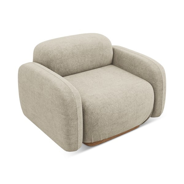 Beżowy moduł sofy z materiału bouclé Ailani – Makamii-image-2