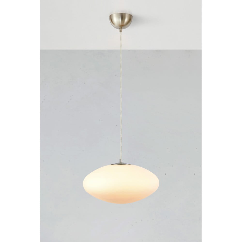 Biała lampa wisząca ze szklanym kloszem ø 38 cm Locus – Markslöjd (zdjęcie 3)