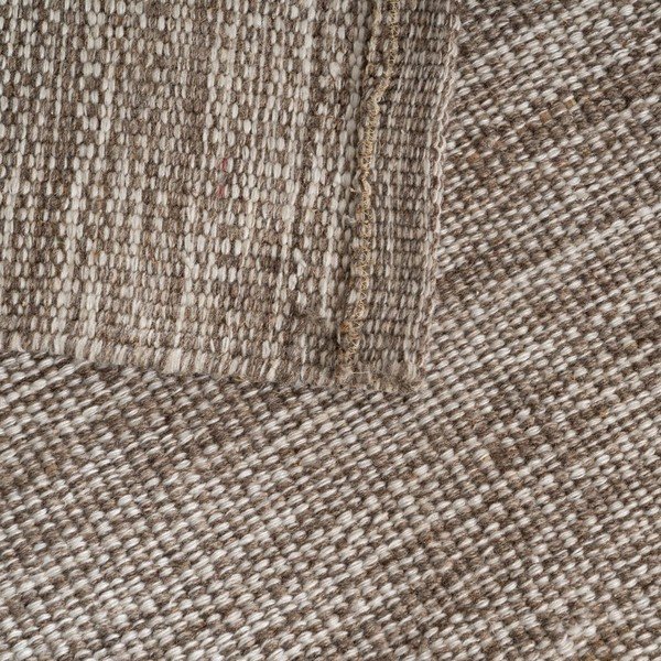 Brązowy dwustronny dywan z mieszanki wełny 80x150 cm – Ixia-image-3