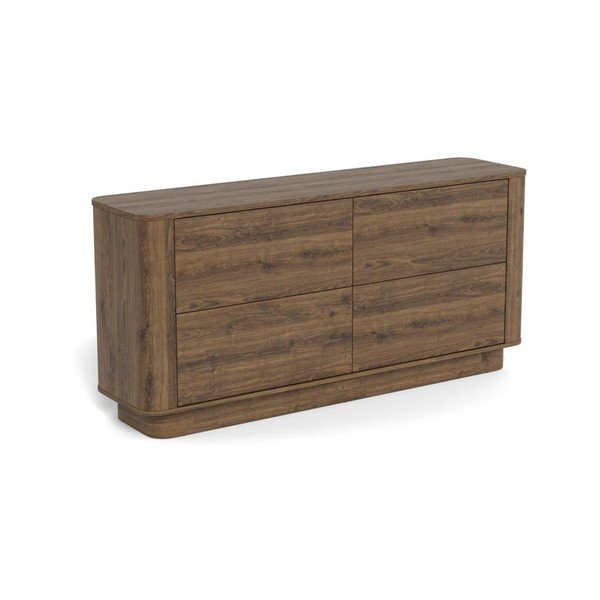 Komoda w dekorze dębu w ciemnym naturalnym kolorze 160x75x40 cm Atmore – Actona