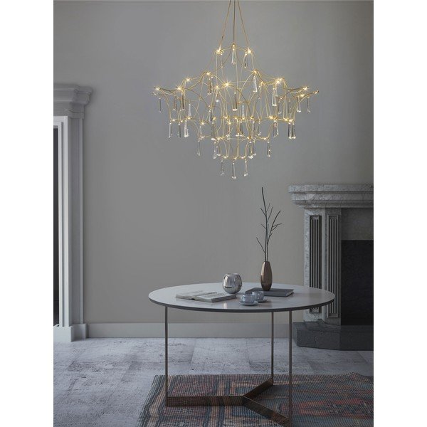 Metalowa lampa wisząca LED w kolorze złota ø 80 cm Goro – Nova Luce-image-2