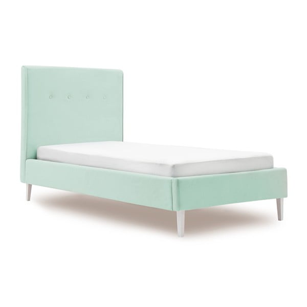 Zielone łóżko dziecięce PumPim Mia, 200x90 cm