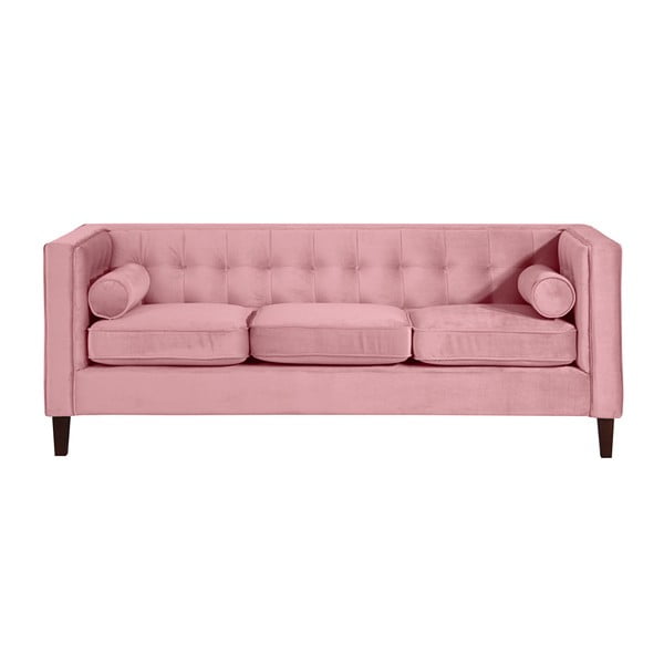 Różowa sofa Max Winzer Jeronimo, 215 cm