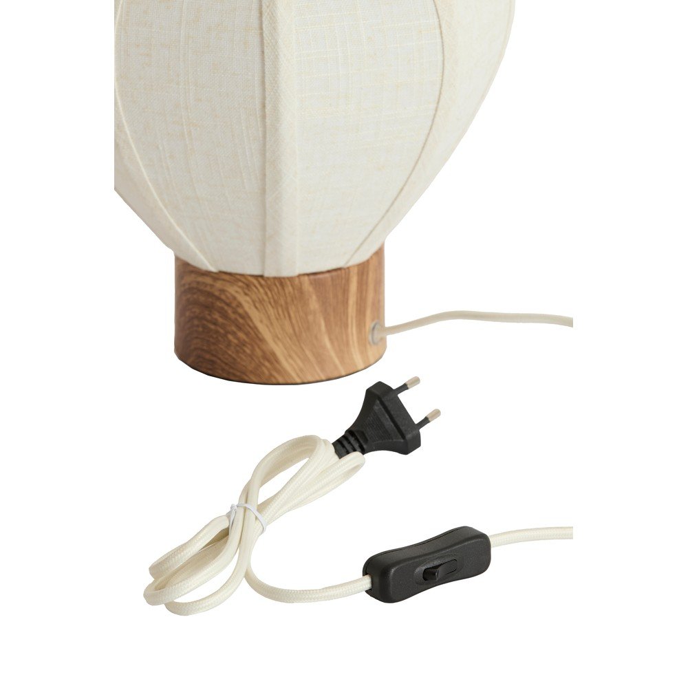 Kremowa metalowa lampa stołowa z tekstylnym kloszem (wysokość 23,5 cm) Kyzo – Light & Living (zdjęcie 7)
