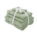 Zielone bawełniane ręczniki frotte zestaw 6 szt. Anti-Bacterial – Catherine Lansfield