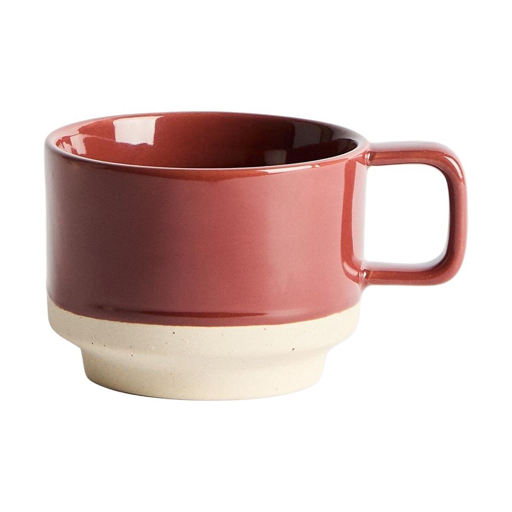 Bordowy kubek ceramiczny Doren – Kave Home