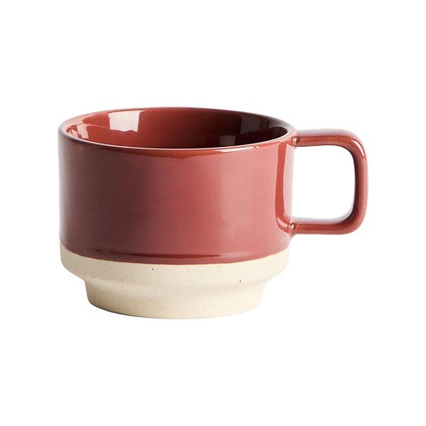 Bordowy kubek ceramiczny Doren – Kave Home