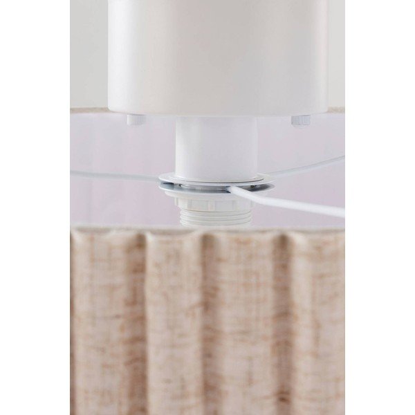 Beżowa lniana lampa sufitowa ø 60 cm Alina – Jotex-image-4