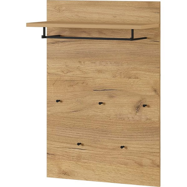 Naturalny panel z wieszakami do przedpokoju w dekorze dębu Fremont – Germania-image-2